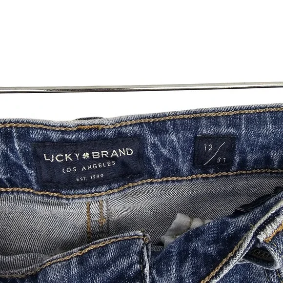 Lucky Brand Denim Shorts Women's Size 31 Blue Mid Rise Button Fly - Picture 4 of 7